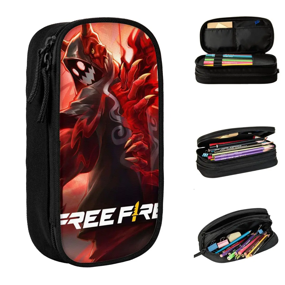Free-Fire Shooter Pencil Case Creative Game Pen Pencil Bags Student Large Storage Office Gift Pencilcases