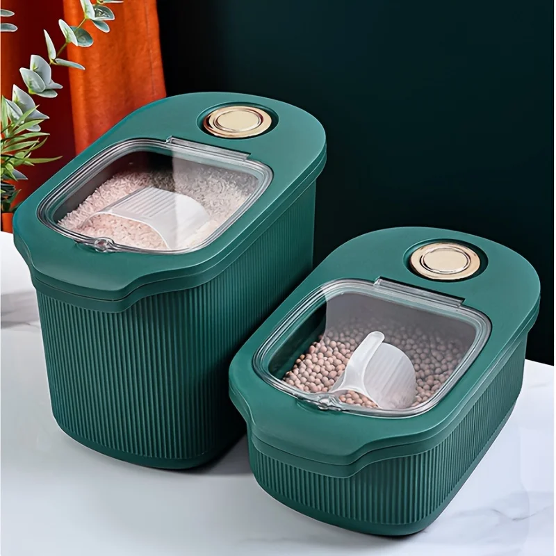 1pc 5KG/10KG Premium Rice Storage Container - Airtight, Moisture-Proof, Insect-Proof