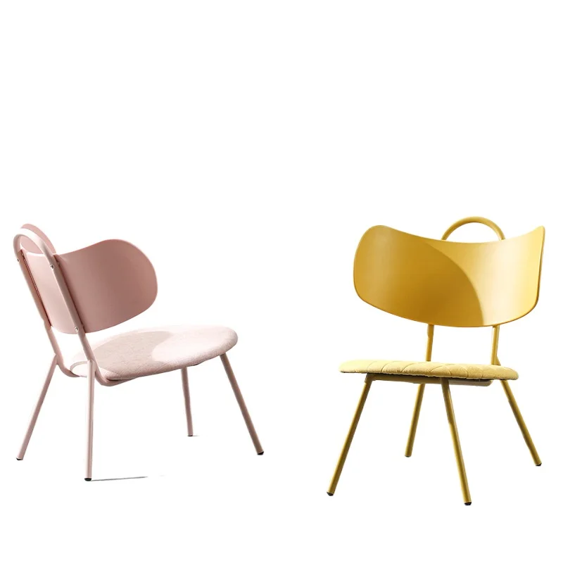

Nordic leisure back sitting area chair, home balcony outdoor plastic chair