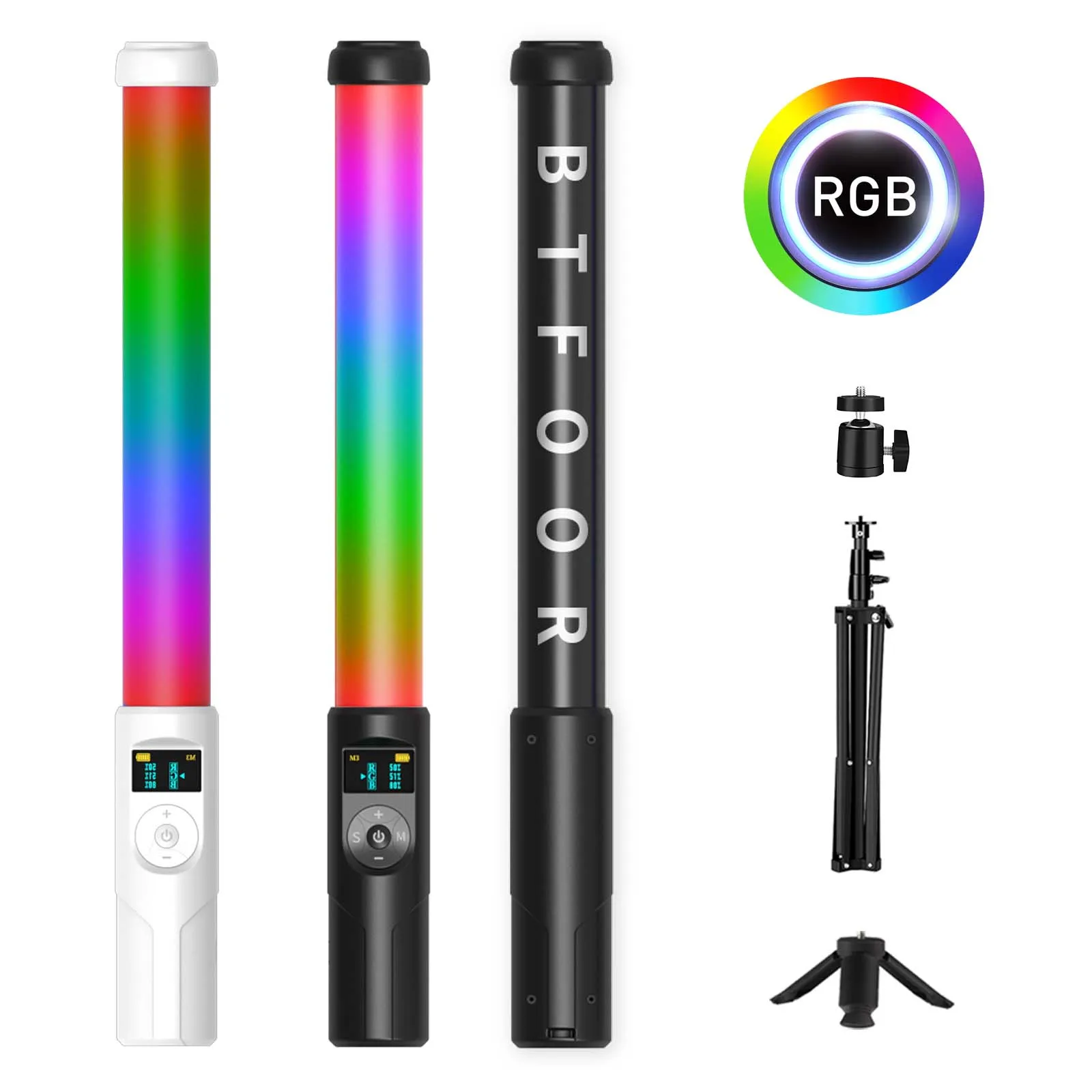 RGB Handheld LED Video Light Wand Stick Photography Lamp Lighting with Built-in Rechargable Battery 79