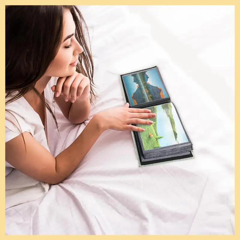 GOOD-2 Pack petits albums photos, 6X4 sans lacet Albums photos 200 Photos Mini livre Photo à rabat Album couverture Portable mémoire