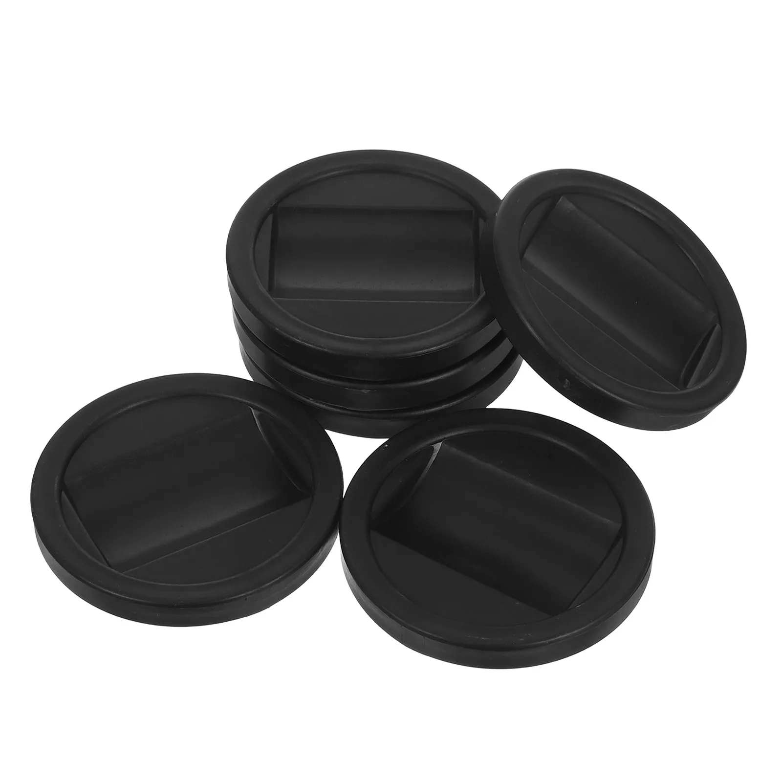 6Pcs Black Non-Slip Furniture Pads Rubber Caster Cups for Beds Sofas Office Chairs Anti-Slide Floor Protector Scratch Resistant