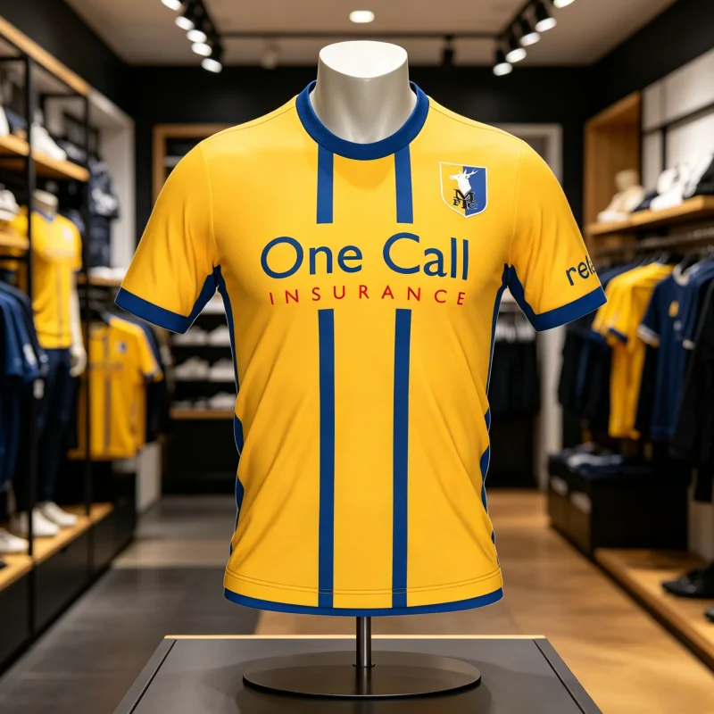 Beach surfing parent-child outfit Mansfield Town Football Club home and away football jersey T-shirt comfortable T-shirt