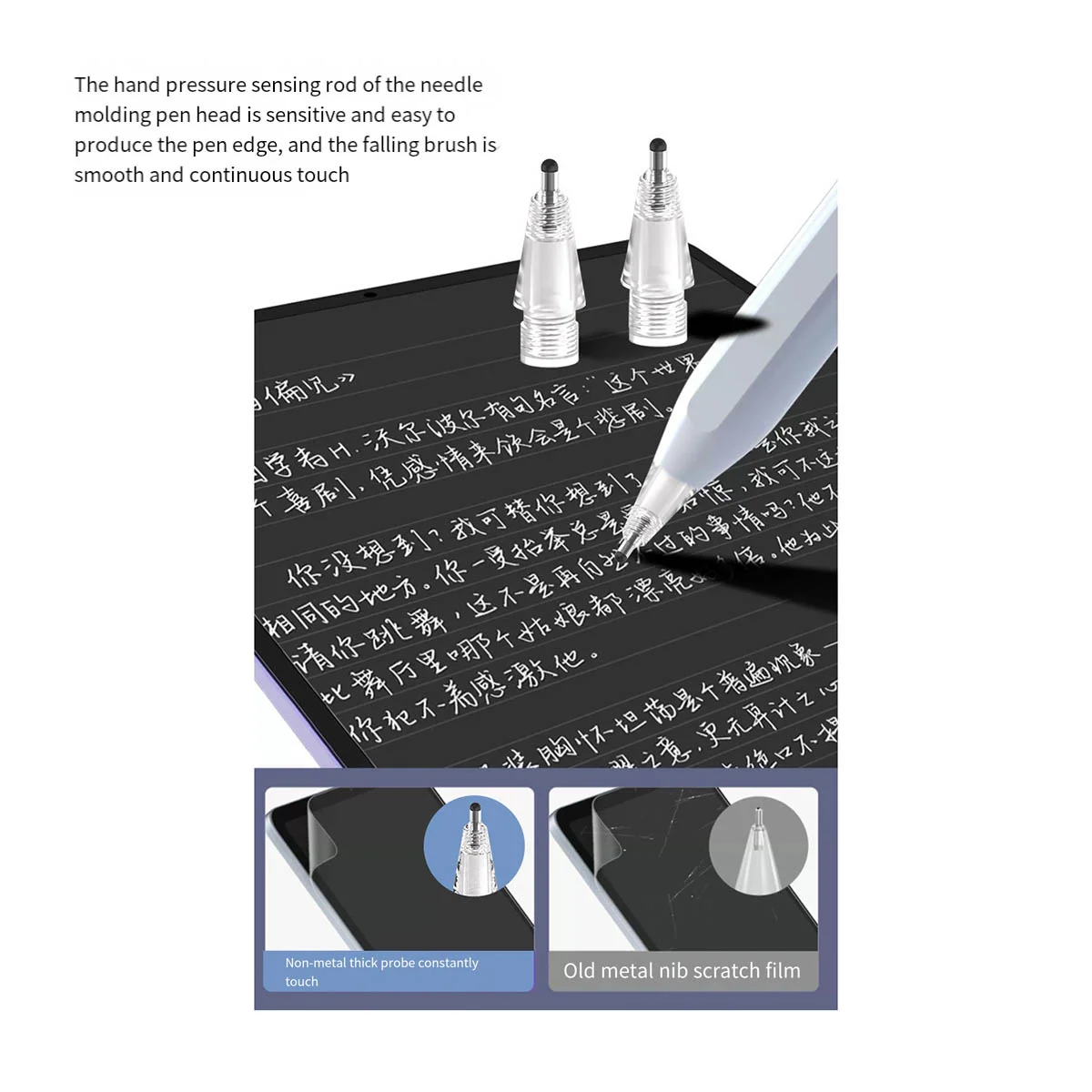 For Apple Pencil Replacement Tip Syringe Multi-Functional Abrasion-Resistant Anti-Slip Silent Remodeling Nibs,C