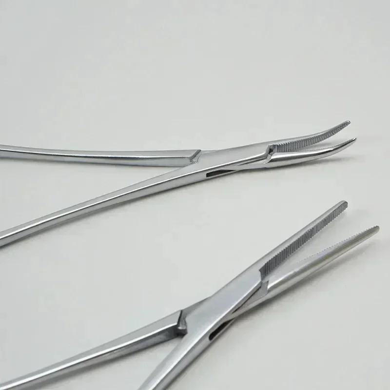 Imagem -05 - Fórceps Hemostático Ferramenta Fórceps Cirúrgico Hemostat Bloqueio Grampos Alicate de Pesca Ponta Curva e Reta 1pc Aço Inoxidável