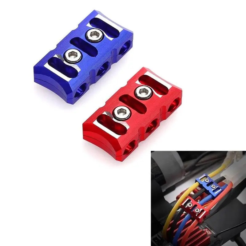 RC Wire Clamp Cable Manager ESC Motor Line Holder for 1/10 1/12 1/14 Car Crawler Aluminum Alloy DIY Upgrade Parts Kit Set
