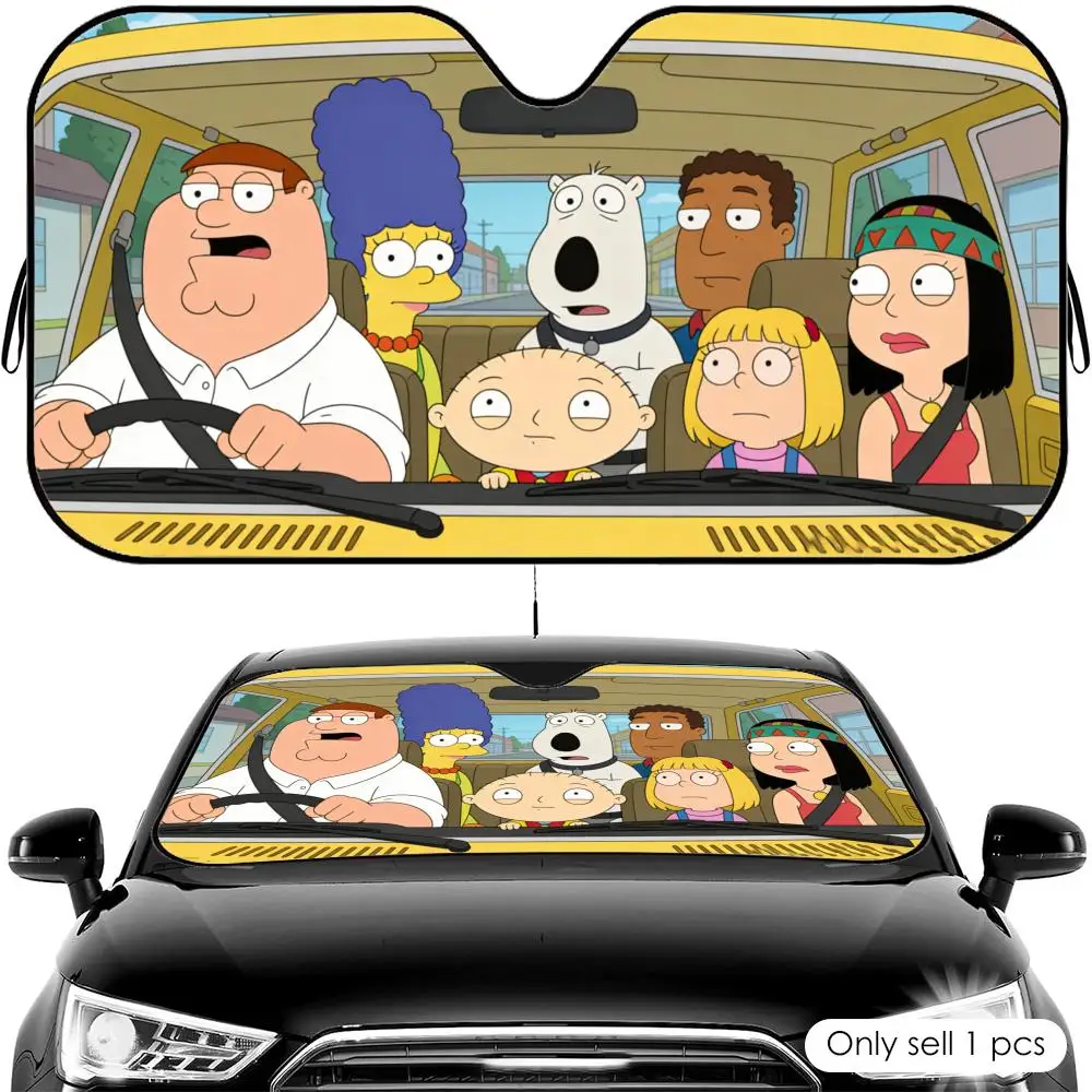 

Anime F-Family Guy Sun Visor Reusable Aluminum Foil Car Windshield Sun Visor UV Protector Heat Insulation Cover Shade