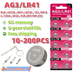 Pilas alcalinas LR41 de alta capacidad para dispositivos médicos, pilas de botón Premium de 10-100 piezas, AG3, L736, 392, 384, 192, 1,5 V