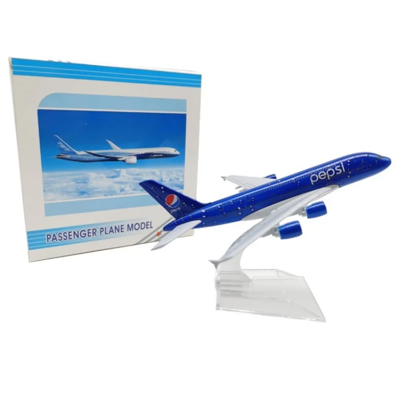 Réplica de avión de Metal a escala 1:400, 16cm, Pepsi Air A380, avión Airbus, modelo fundido a presión, avión para niño, regalo coleccionable
