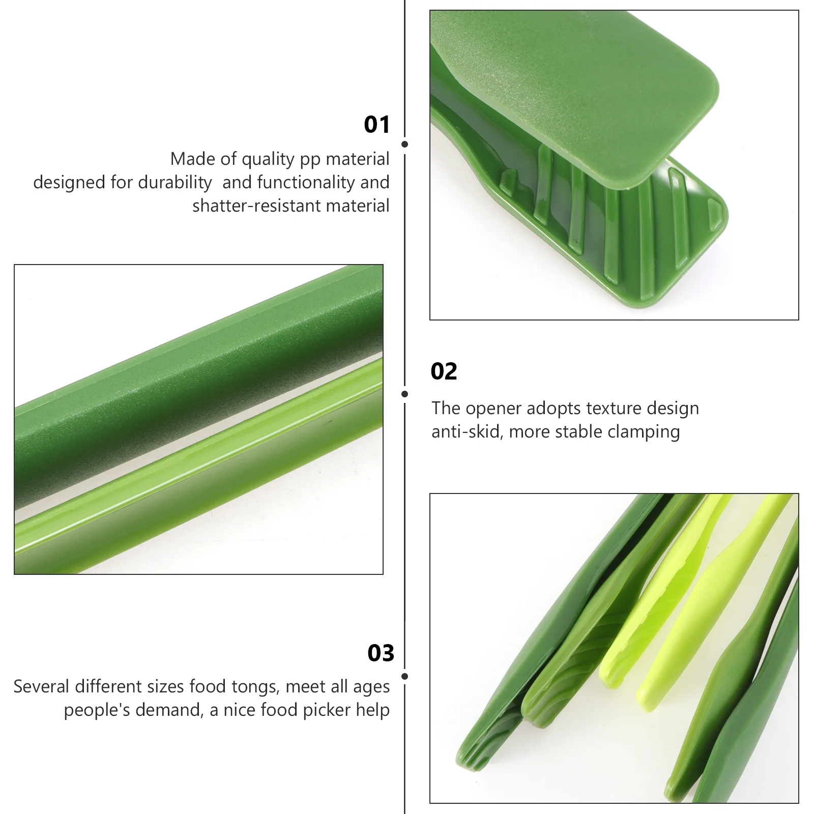 

3 pcs Pp Plastic Set Shatter-Resistant Non-Slip Texture For Cake Bread Salad Serving Buffet Catering Picnic Wedding Food