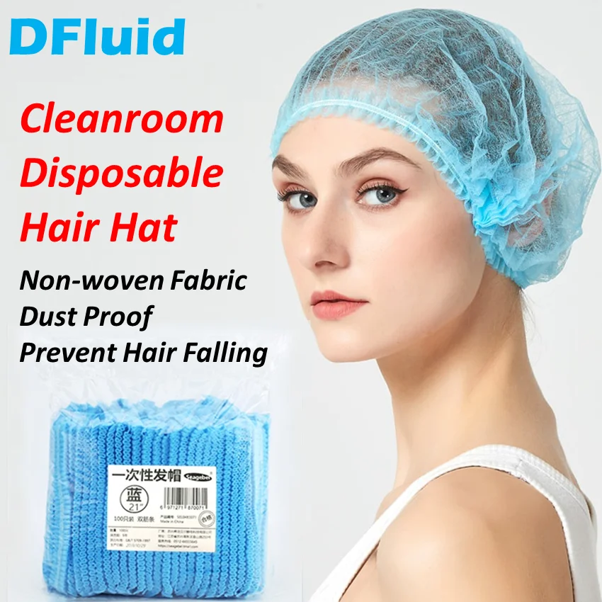 Cleanroom Disposable Hair Hat Net Hat Anti Static Particle Free Non Woven Laboratory Microelectronic Factory Clean Room Mesh Hat