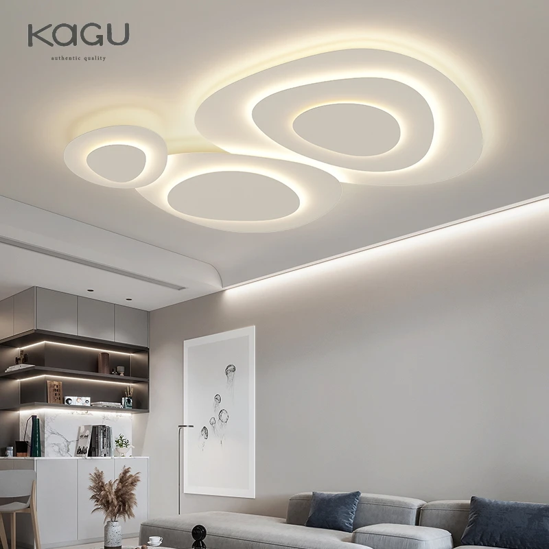 Modern and Simple White LED Ceiling Lamp Milk White Wind Living Room Dining Room Lamp Bedroom Kitchen Ceiling Lamp Indoor Lighti