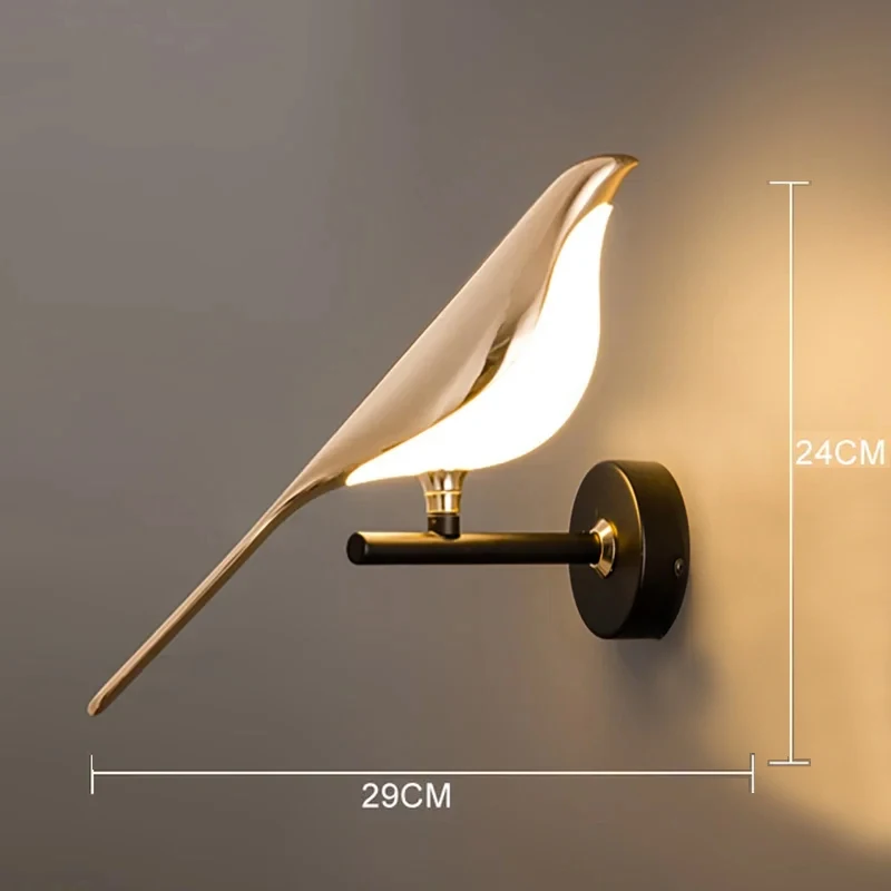 Gouden vogel LED-wandlampen Parlor Bar Creatieve wandlampen Nieuwigheid Schansen Slaapkamer Nachtlampje Woonkamerdecoratie muur decoratie wandlamp binnen verlichting nachtlampje huis decoratie