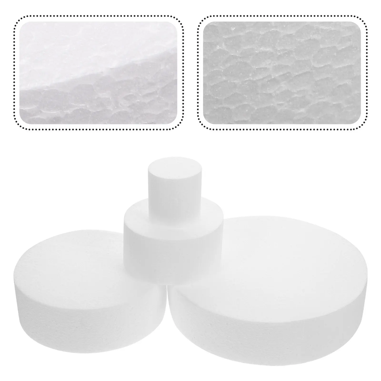 4Pcs Cake Dummy Foam Cake Practice Mold Reusable Lightweight Bakery Display Tool for Decorating Baking Practicing Tool