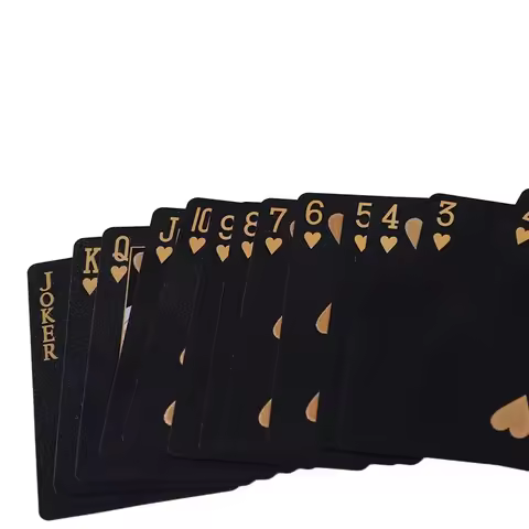Black and Gold Magic Playing Cards – Premium Waterproof Poker Suit, Elegant Gift Box Collection Deck