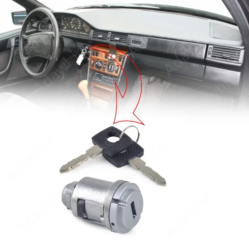 Ignition Lock Cylinder Switch with 2 Key for Mercedes Benz W124 C124 S124 W201 A124 1264600604 80333021500