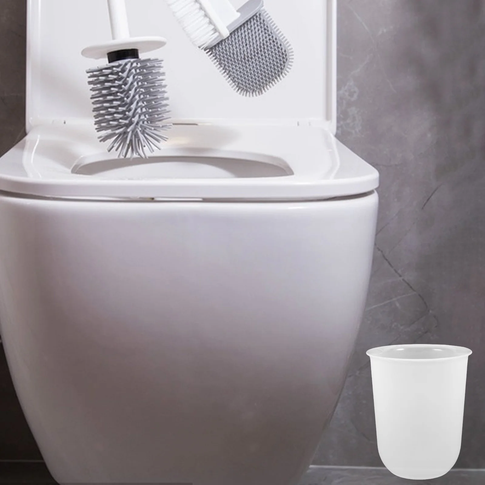 

3 Pcs Household Toilet Brush Plastic Holder Cup for Cleaning Bathroom Accessories Bowl Products