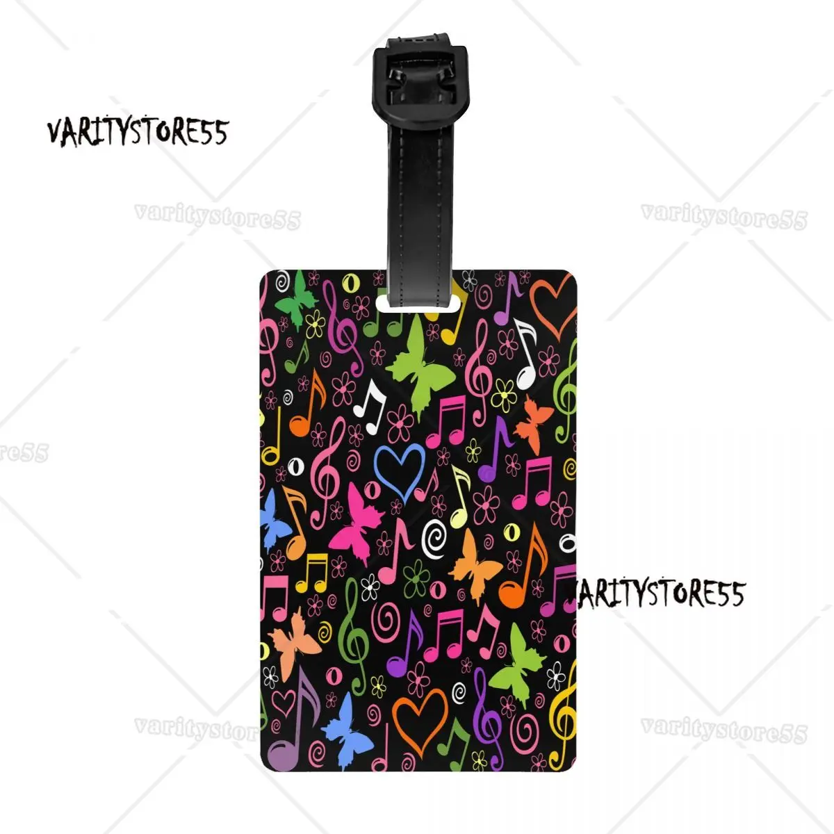 Music Festival Musical Notes Luggage Tags Custom Baggage Tags Privacy Cover Name ID Card