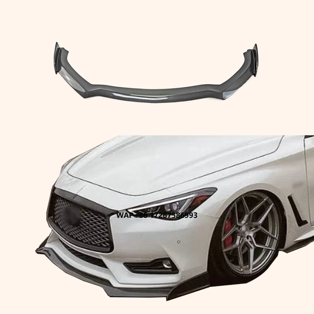 

For Infiniti Q60 CV37 17 Onwards V Type Carbon Fiber Front Bumper Diffuser Lip