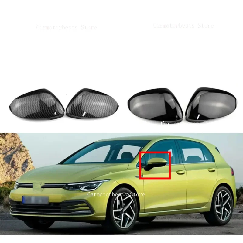 Car Replacement Rearview Side Mirror Cover  Fit For Volkswagen VW Golf 8 MK8 2020 2021 2022 Wing Cap Exterior Door Case Trim