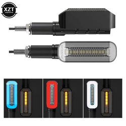 2Pc Turn Signal LED Light Motorcycle Stop Signal DRL Flowing Water Flashing 2 in 1 Blinker Tail Accessory Lamps New