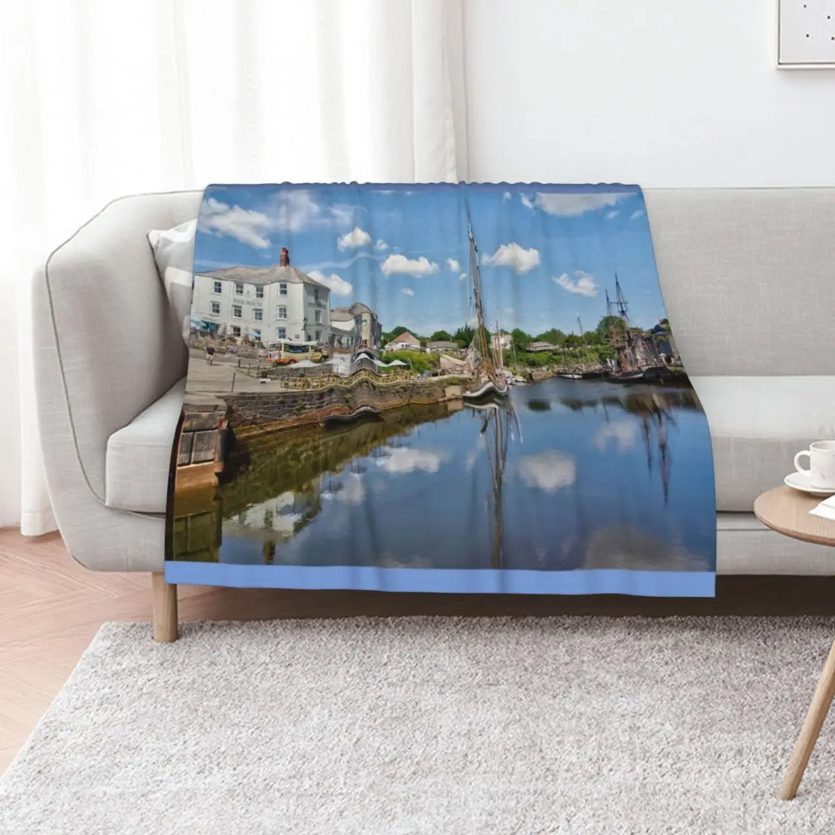 Charlestown Harbour Throw Blanket Shaggy Large Plush Decorative Throw Luxury Brand Beautifuls Blankets