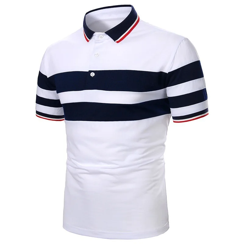 Men\'s fashionable short sleeved polo, men\'s 3D digital printed polo, men\'s striped printed polo
