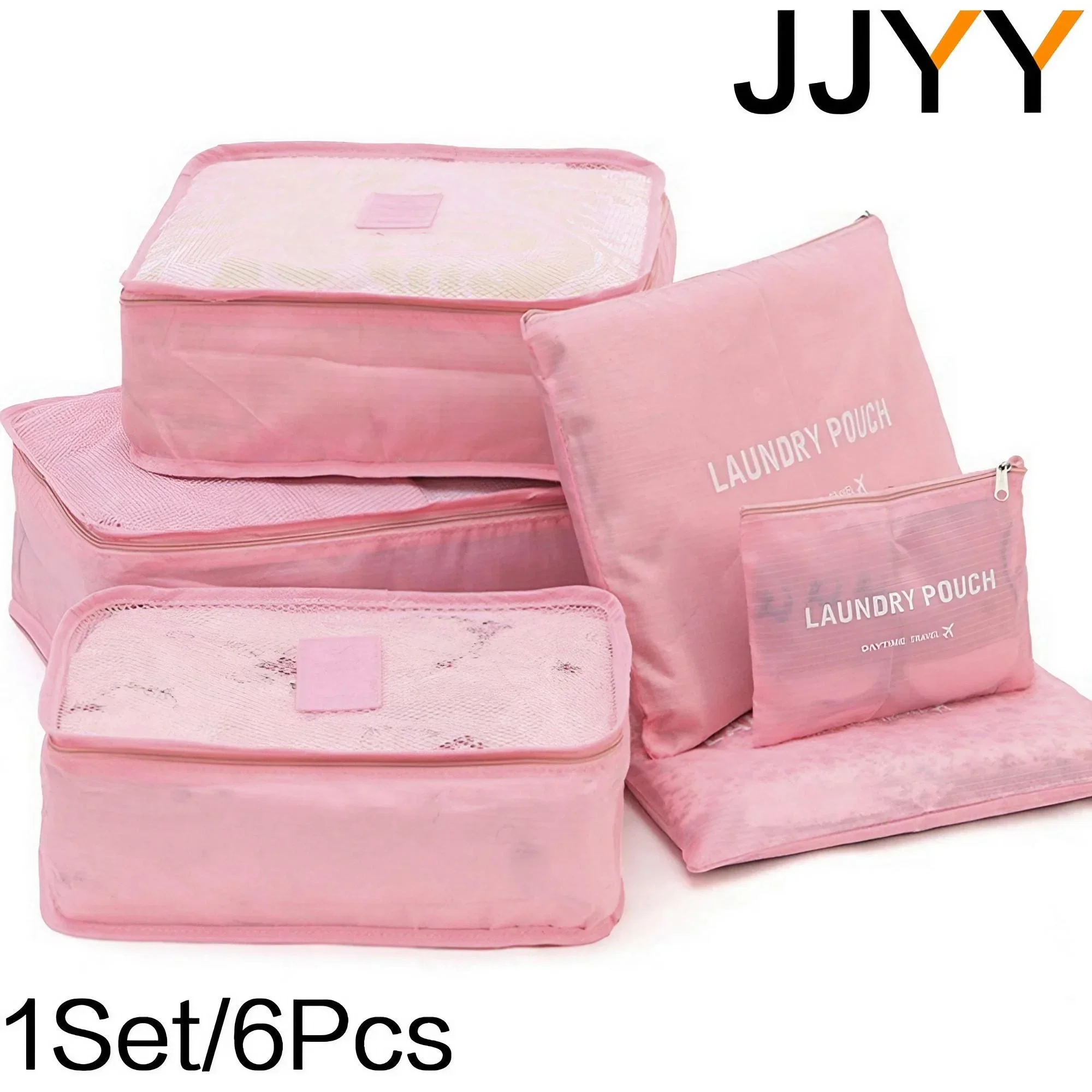 

JJYY 1Set/6Pcs Travel Storage Bag Set for Clothes Tidy Organizer Luggage Pouch Suitcase Handbag Closet Divider Drawer