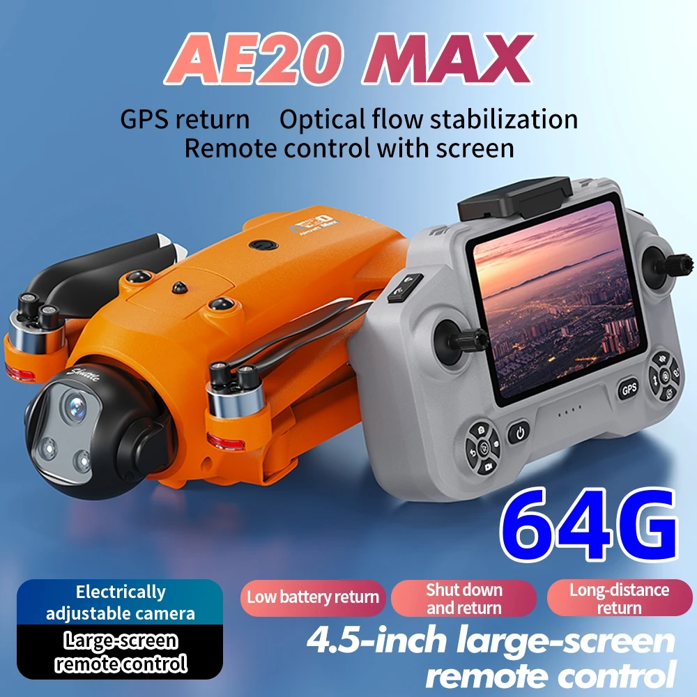 AE20MAX Brushless GPS Drone Can Airdrop Function 8k Camera With Screen Control Lifting obstacle avoidance Dron