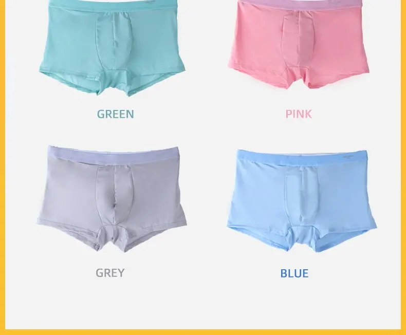 

Мужские трусы-боксеры из ледяного шелка, 4 шт., дышащее ультратонкое комфортное нижнее белье