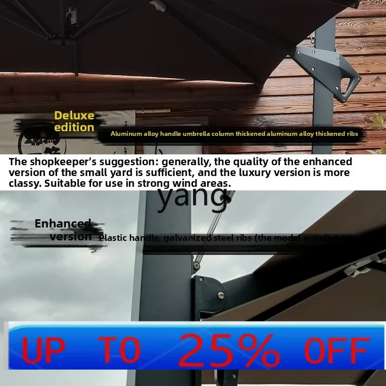 

LH Outdoor Shade Courtyard Umbrella Villa Parasol Sun Umbrella Outdoor Terrace Yard