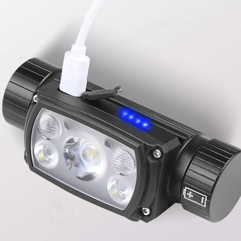 XHP50+XPE Motion Sensor Headlamp Type‑C Charging, Magnet & Power Indicator, 1×21700 Battery With USB Cable LED Head Light