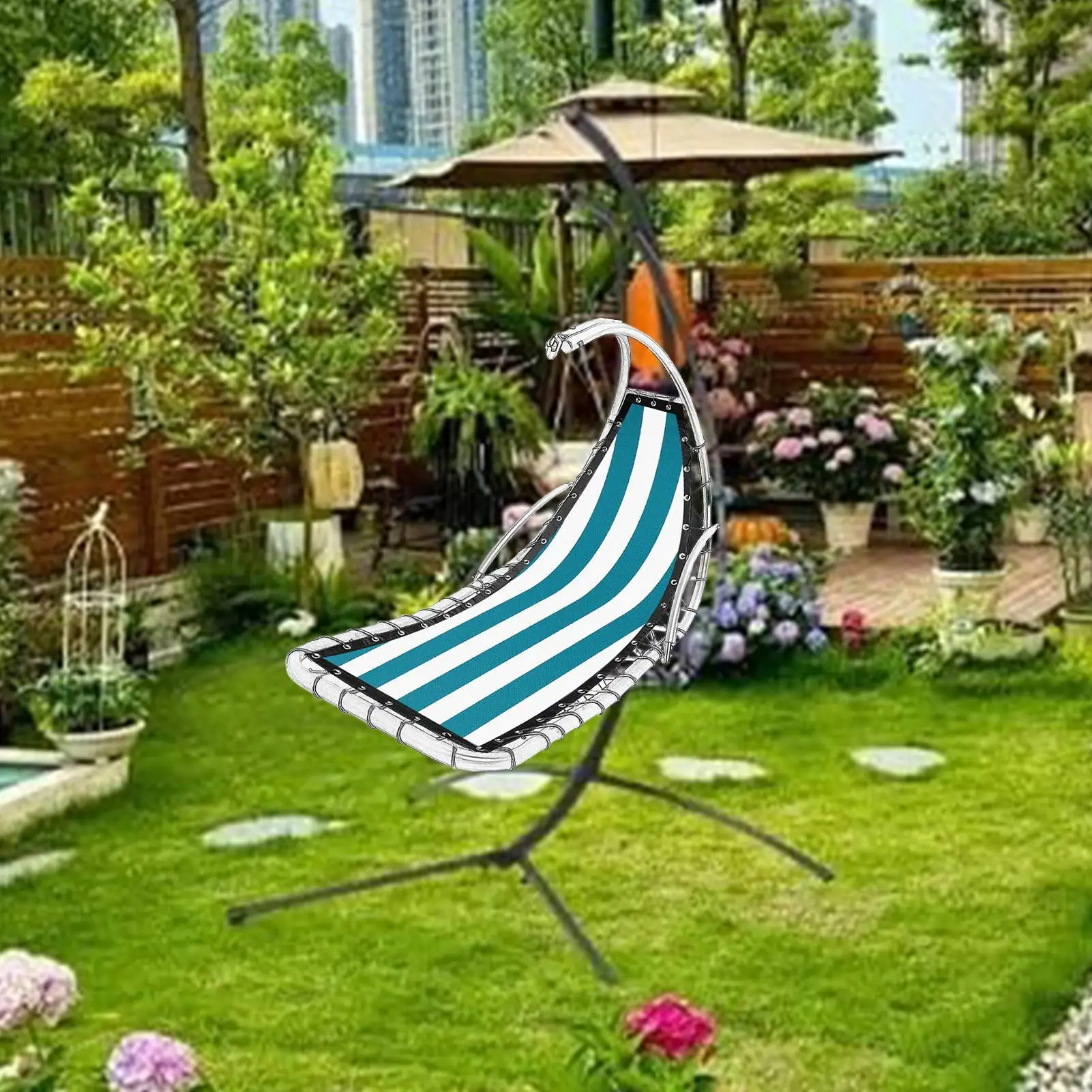 Swinging Chair Replacement Fabric Chaise Fix Accessories Lounge Chair Seat Cloth Replacement For Outdoor Yard Camping Picnic