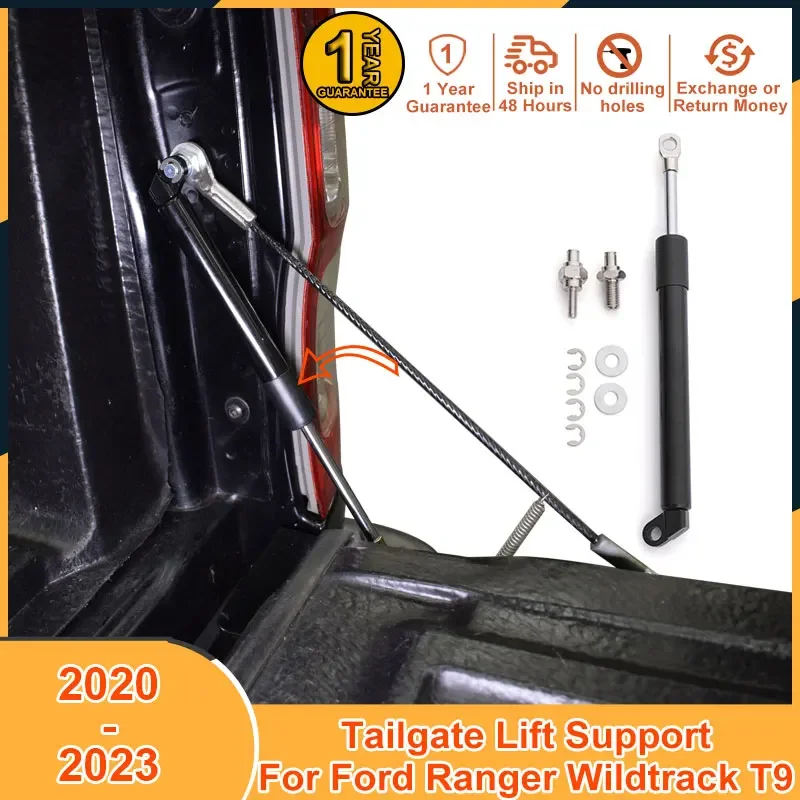 2020-2023 Tailgate Lift Support For Ford Ranger Wildtrack T9 2020 2021 2022 2023 Accessories Strut Bar Gas Damper Shock Absorber