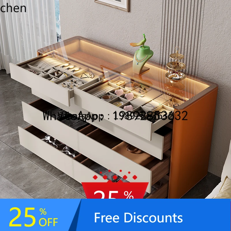Modern Home Wall Solid Wood Storage Cloakroom Jewelry Jewelry Display Cabinet Bucket Cabinet