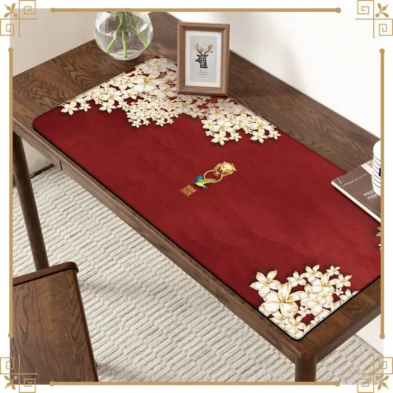 Retro Extra Large Mouse Pad Desk Keyboard Mice Mat Gaming Mat Antislip Table Pad Plant Mouse Pad Desk Accessories Organizer