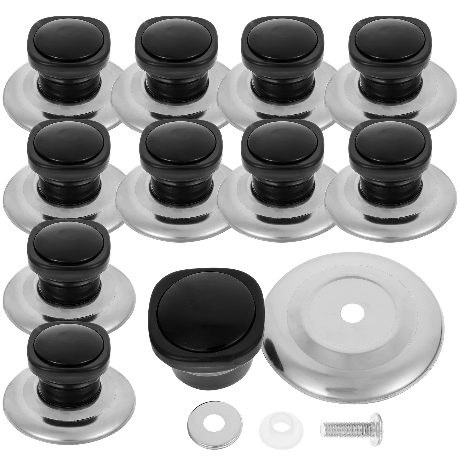 

12Pcs Square Pot Lid Handle Replacement Heat Resistant Pan Lid Knobs Comfortable Grip Pot Cover Accessories Pan Cover Handle