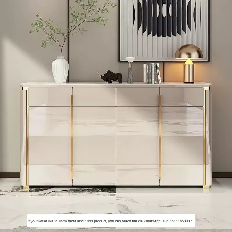 New Italian Light Entry Shoes Cabinet Large Capacity Foyer Cabinet Shoes Entrance Storage Cabinet