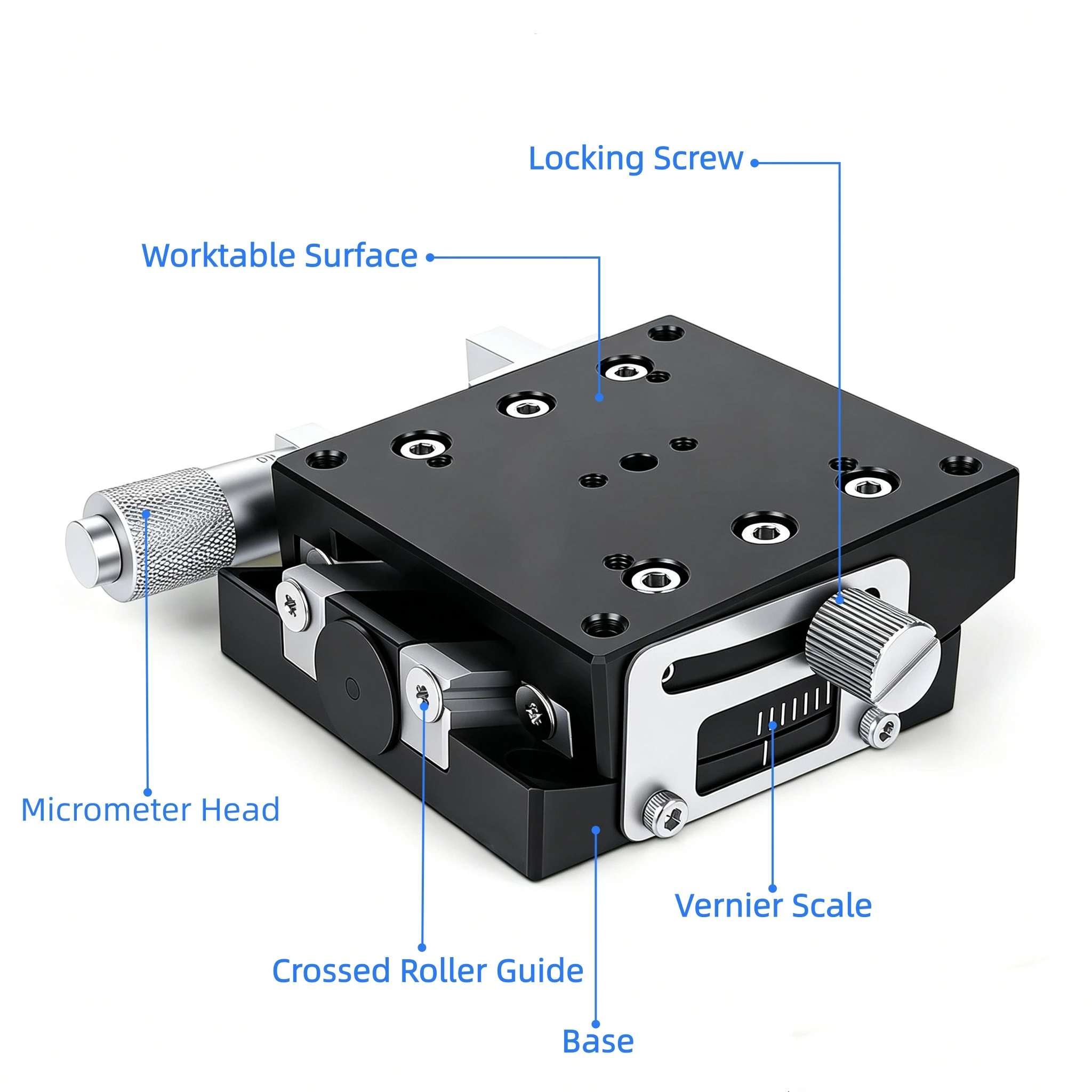 GPG/GPWG40/60-40-60-80 X-Axis/XY Axis Manual Angle Measuring Instrument Precision Roller Arc Sliding Table
