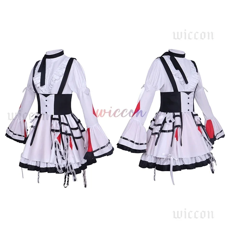FC6Project Sekai Mzk5 Akiyama Mizuki Cosplay Costume PJSK Lovely Lolita Party Dress Uniform Halloween Outfit Suit for Woman@FC8！