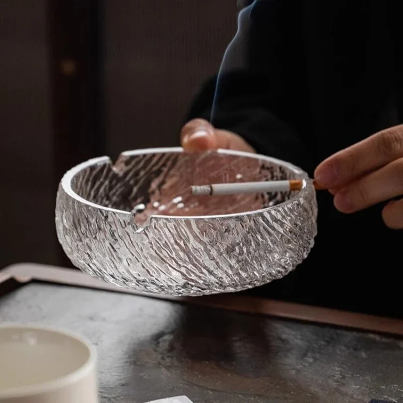 

Glass ashtray Creative crystal home living room office Light luxury commercial hotel ashtray