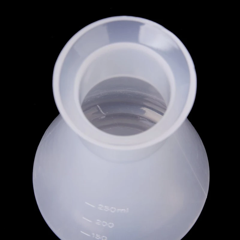 Termo de plástico transparente para laboratorio químico, frasco de plástico, envase de 250 Ml, 6 unidades