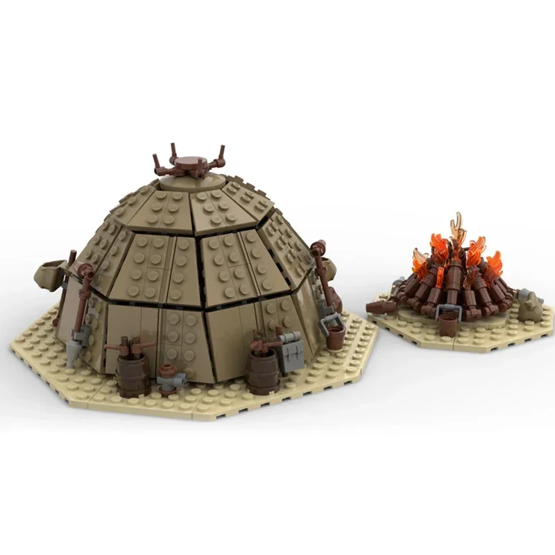 Moc Mattoni da costruzione Star Movie Model Raider Tent - Tecnologia del villaggio dei falò Blocchi modulari Regalo Giocattolo di Natale Assemblaggio fai-da-te