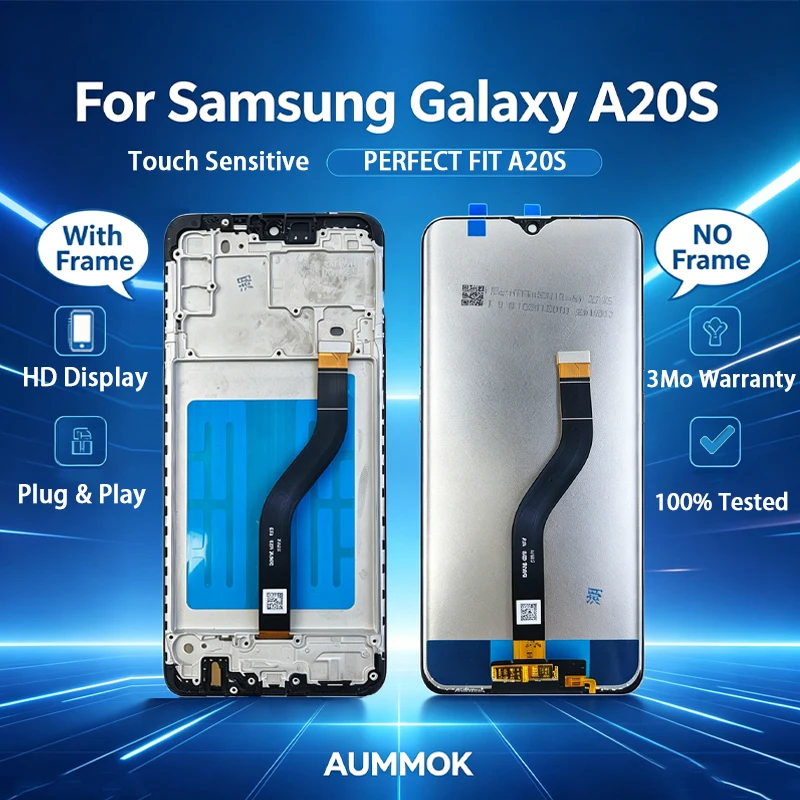 For Samsung Galaxy A20S LCD Touch Screen Replacement 6.5