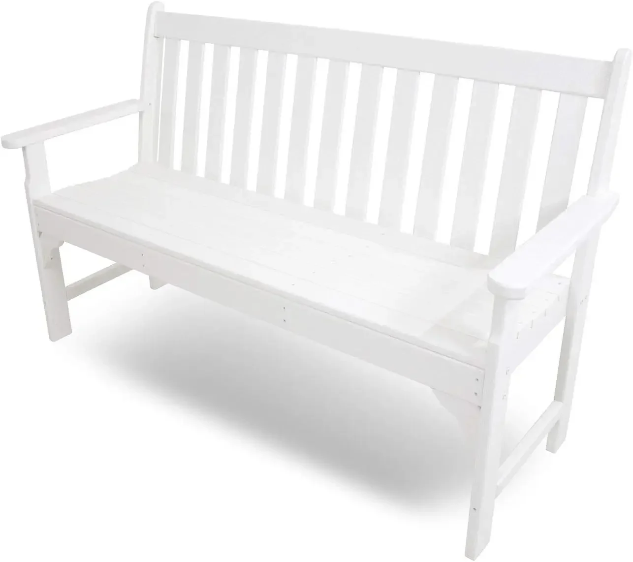 Banc de 60 Pouces en Polywood, Blanc, Vignoble