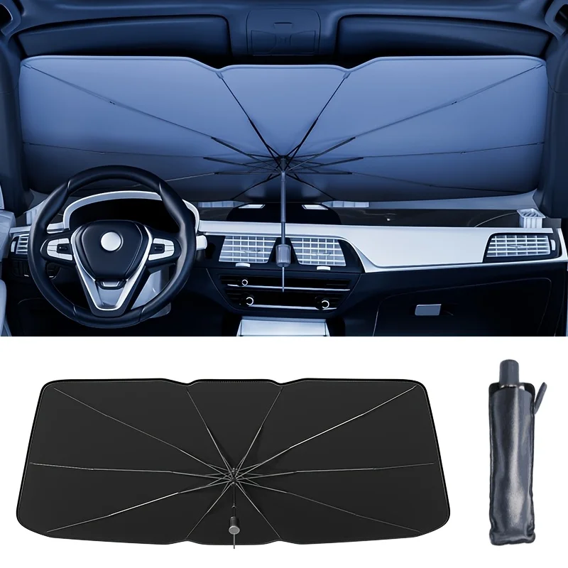 1 PCS Car Windshield Sunshade Universal Umbrella, Easy to Install Foldable Storage, Heat-Resistant Sunshade, Car Accessories