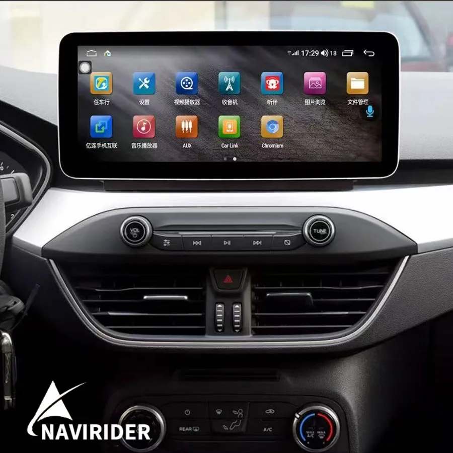 

Для Ford Focus Mk4 2018-2025 двойная система с сенсорным экраном, автомобильное радио, стерео Android 14, CarPlay, GPS-навигация, мультимедийный видеоплеер