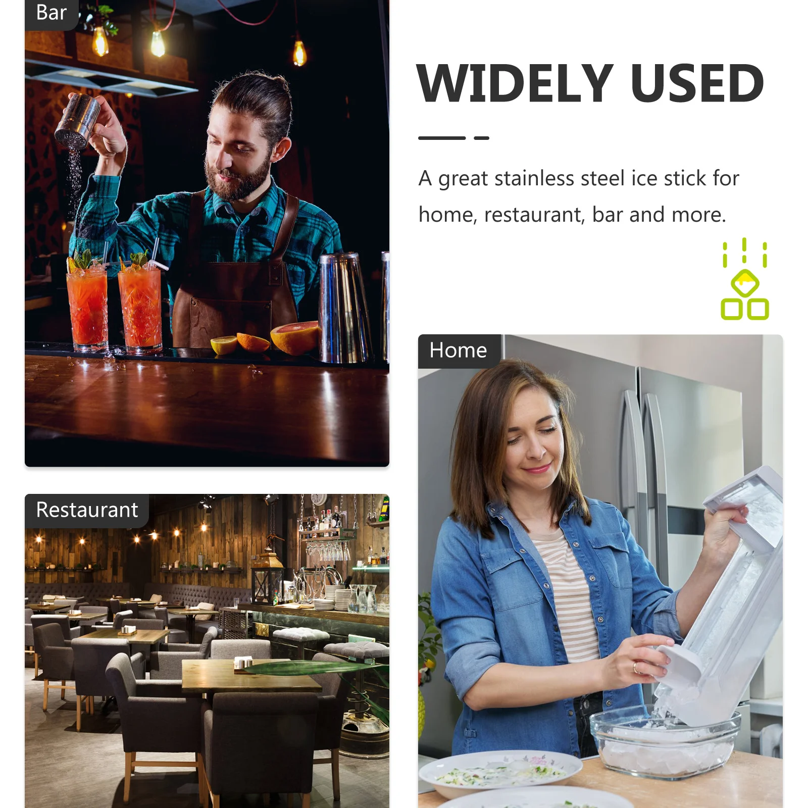 

1Pcs Stainless Steel Long Slim Handle for Crushing Mashing Lemon Party Barware 18.5cm 201 Silver