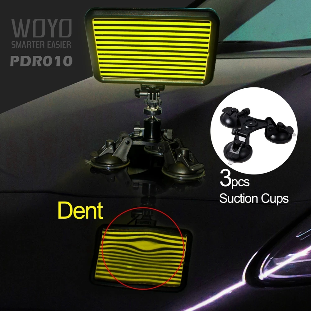 PDR Tool Dent Repair Tool PDR Light with Double Color Sticker Dimmable Dent Reflector Light Line Board for Car Body Dent Removal