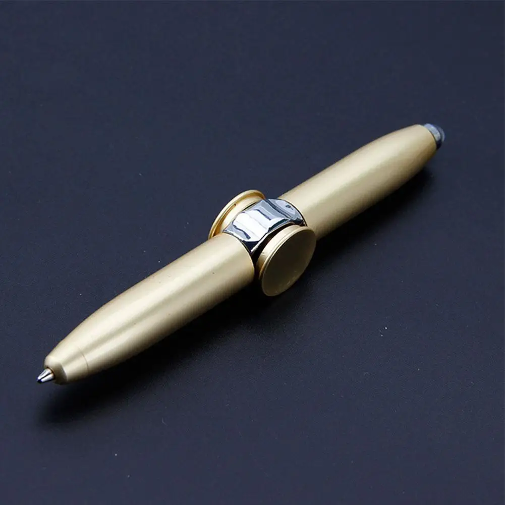 LED Pen Ball Pen Fidget Spinner Pressure Student Gift Ballpoint Spin Pen Twirling LED Rotating Pen Stationery Fidget Pen